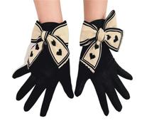Guanti touch screen coreani Love Bow a prova di freddo con dita intere | Guanti touch screen a prova di freddo con dito intero for l'inverno da donna più velluto addensato antivento guida calda