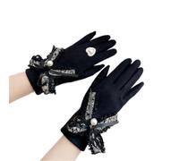 Guanti touch screen coreani Love Bow a prova di freddo con dita intere | Guanti touch screen a prova di freddo con dito intero for l'inverno da donna più velluto addensato antivento guida calda