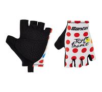 Santini Tour De France Official Gpm Leader Short Gloves Multicolor S Red / White