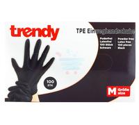 Guanti Trendy In TPE Taglia M Colore Nero CE DPI Cat I - NO Nitrile Lattice Free