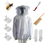 Guanti tuta apicoltore deluxe set spazzola e gancio alveare prestazioni ottimali
