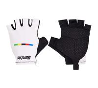 Santini Uci World Champion 2025 Short Gloves Bianco L Uomo White