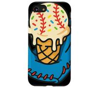 Guanto Baseball Prende Cono Vaniglia Ballpark Sundae Custodia per iPhone SE (2020) / 7/8