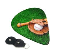 Guanto da baseball verde stampato plettri per chitarra 6 pezzi plettro chitarra acustica elettrica plettro per basso chitarra elettrica chitarra acustica ukulele sottile medio spessore set 0,96 mm