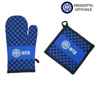 Guanto da Forno e Presina FC Inter Ufficiale logo nuovo Set Barbeque