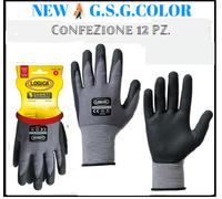 Guanto da lavoro filo continuo nylon e spandex con spalmatura sul palmo 12 PAIA