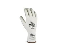 Guanto da Lavoro Touch Screen, Fodera in Nylon Spandex e Palmo Nitrile U-POWER FIT Bianco/grigio Conf=12 Pa