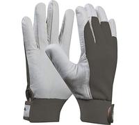 Guanto da Lavoro Uni Fit Comfort | cantieri guanti in pelle di capra | 1 Coppia, Grigio, 703433