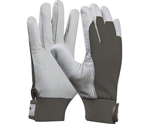 Guanto da Lavoro Uni Fit Comfort | cantieri guanti in pelle di capra | 1 Coppia, Grigio, 703433