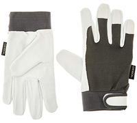 Guanto da Lavoro Uni Fit Comfort | cantieri guanti in pelle di capra | 1 Coppia, Grigio, 703434
