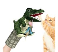 Guanto da per Gatto Forma Dinosauro Giocattolo Antimorso con Protettiva | Guanti per Gatti per Toelettatura Domestica e Giochi di Compleanno per Cuccioli
