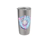 Guanto del gelato del gocciolamento di baseball con le spruzzate e la gioventù della palla Bicchiere termico in acciaio inox doppia parete