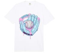 Guanto del Gelato del gocciolamento di Baseball con Le spruzzate e la Gioventù della Palla Comfort Colors Adult Heavyweight T-Shirt
