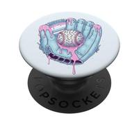 Guanto del gelato del gocciolamento di baseball con le spruzzate e la gioventù della palla PopSockets PopGrip Adesivo