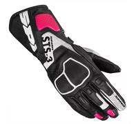 Spidi STS-3 Guanti da moto da donna, nero-rosa, taglia L per donne