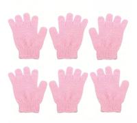 Guanto Esfoliante Guanti da doccia 2 pezzi/6 pezzi/12 pezzi reversibili esfolianti, guanti for scrub corpo, strumenti for la pulizia, asciugamano bagno, for schiena(6pcs pink)