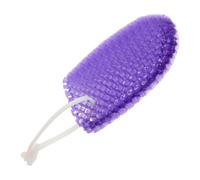Guanto Esfoliante per Corpo in Plastica Porpora, Scrub Doccia | Superficie Microtesturizzata Rilievi 3d, Meno Attrito sulla Cute, per Ginocchia e Zone Ruvide