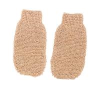 Guanto Esfoliante per Scrub Corpo in Ramia e Juta Beige, 2 Pezzi | Morbido, per Doccia e Palestra, Adatto a Gomiti e Gambe, Pulizia dei Pori e Riuso