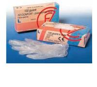 Farmac-Zabban GUANTO IN VINILE CONFORT MISURA EXTRA SMALL ANTIADERENTE BIOCOMPATIBILE UTILIZZABILE ANCHE A CONTATTO CON SOSTANZE ALIMENTARI 100 PEZZI SENZA POLVERE