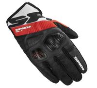 GUANTO ESTIVO TRAFORATO MOTO SPIDI FLASH-R EVO M ROSSO PELLE TESSUTO PROTEZIONI