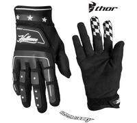 GUANTO GLOVE CROSS ENDURO QUAD THOR MX GLOVE HALLMAN DIGIT BLACK WHITE