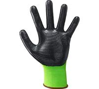 Guanto in filo continuo in poliestere nitrile 13 NBR CRINKLE verde/nero, taglia 9, 2 pezzi