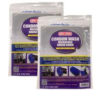 Guanto In Microfibra Per Spazzola Autolavaggio CONDOM WASH, Ideale Per Il Lavaggio Esterno Auto In Tutta Sicurezza, Non Graffia La Carrozzeria Ed Evita Il Formarsi Di Micrograffi (2 Unità)