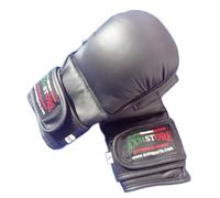Guanto Kung Fu dita libere in simil-pelle Black AXMSports - AX1001