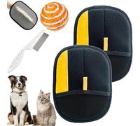 Guanto magnetico in pelliccia, guanto per la rimozione dei peli di animali, guanto per la rimozione dei peli di animali domestici, riutilizzabile per la cura del pelo nella vita di tutti i giorni (2