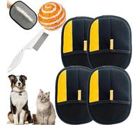 Guanto magnetico in pelliccia, guanto per la rimozione dei peli di animali, guanto per la rimozione dei peli di animali domestici, riutilizzabile per la cura del pelo nella vita di tutti i giorni (4