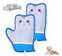 Guanto magnetico in pelliccia per peli di gatto, 2 pezzi guanto per peli di gatto, magnete per cani e gatti (A)