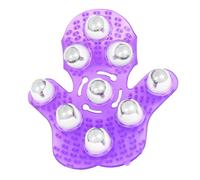 Guanto massaggiante da viaggio con sfera rotante in metallo per collo, piedi e