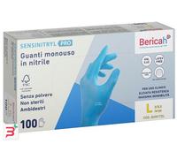 Bericah Guanto Monouso Sensinitryl Pro In Nitrile Large 100 Pezzi