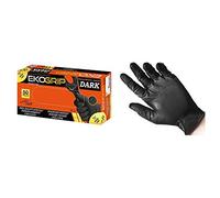 GUANTO NITRILE MONOUSO EKOGRIP DARK AQL 1,0 NERO PRESA DIAMANTE pz.50 (M)