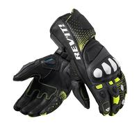 Rev'it Guanti in Pelle Revit Control Nero Giallo Neon XXL