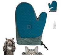 Guanto per la toelettatura All in One, guanti spray per animali domestici sedano, cani e conigli, super anti-volare e antistatico, depilazione dopo il bagno, massaggio per lenire (blu, 1)