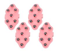 Guanto per Rullo Massaggiante 4 Pezzi, Palmo Massaggiante con 7 Sfere Magnetiche a Rullo in Metallo per Alleviare il Dolore Muscolare della Schiena del Collo del Piede Dell'articolazione della Spalla