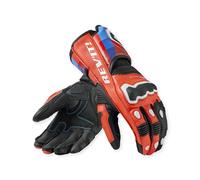 Revit Quantum 3 Guanti da moto, nero/rosso neon, Taglia S