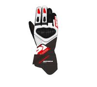 guanto racing spidi carbo fit rosso/bianco