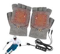 Guanto riscaldato USB,Guanti riscaldati USB,Riscaldamento senza dita per maglieria a mani piene e calze | Guanti riscaldati USB invernali, guanti lavabili a mano con schermo tatt