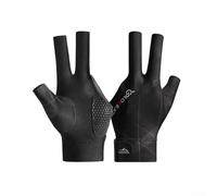 Guanto sinistro da biliardo per snooker, con tre dita, per ridurre le mani sudate e migliorare la presa (grigio)