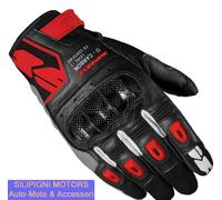 SPIDI, G-CARBON, Guanti da Moto con Touchscreen Capacitivo e Imbottiture Protettive, Guanti da Moto in Pelle Resistenti all'Abrasione e Traspiranti