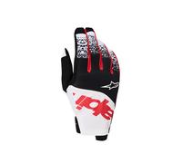 Alpinestars Techstar Guanti da motocross, nero/bianco/rosso, Taglia M