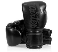 Guantoni da Boxe Fairtex BGV14 Muay Thai in Microfibra per Uomini, Donne, Bambini | Guanti MMA| Guantoni da Boxe di Qualità Premium, Leggeri e Assorbenti agli Urti(16oz/Nero solido)