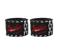 Guantoni da Boxe, Fasce per Le Mani da Boxe, Fasce per Le Mani da Boxe da 3 m con Teschio spettrale - equipaggiamento Protettivo, 2 Pezzi, Elastiche Professionali per Thai, Adulti, Uomini e