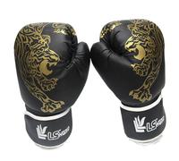 Guantoni da boxe per adulti, guanti da boxe per allenamento e combattimento, con stampa tigre, in pelle PU traspirante, per muay thai, sparring, kickboxing, guanti professionali