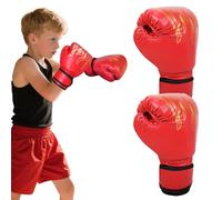 Guantoni da boxe per bambini 6OZ in PU con chiusura a strappo regolabile - Guanti da allenamento per MMA Muay Thai e kickboxing ideali per ragazzi e ragazze 3-10 anni