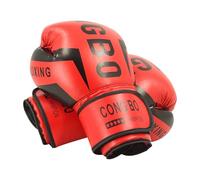 Guantoni da boxe per bambini | Sparring Muay Thai, professore, borsa da professore, competizione kickboxing, pelle sintetica resistente, per uomini e donne | 6oz 8oz, rosso nero