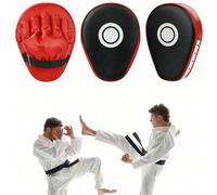 Guantoni da boxe per colpire, cuscinetti per allenamento per uomini, donne e giovani, arti marziali, karate, kickboxing, muay thai, taekwondo, guantoni da colpire curvi Tagli Unica,Taglia unica-2 pezz