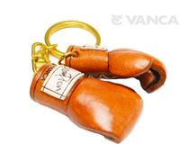 Guantoni da boxe portachiavi fatti a mano in pelle 3D (L) VANCA Made in Jap...